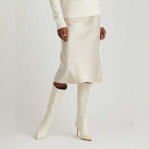 Quince Cream Mini-Midi Skirt